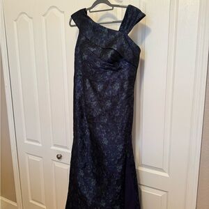 Studio Blue One Shoulder Prom Gown